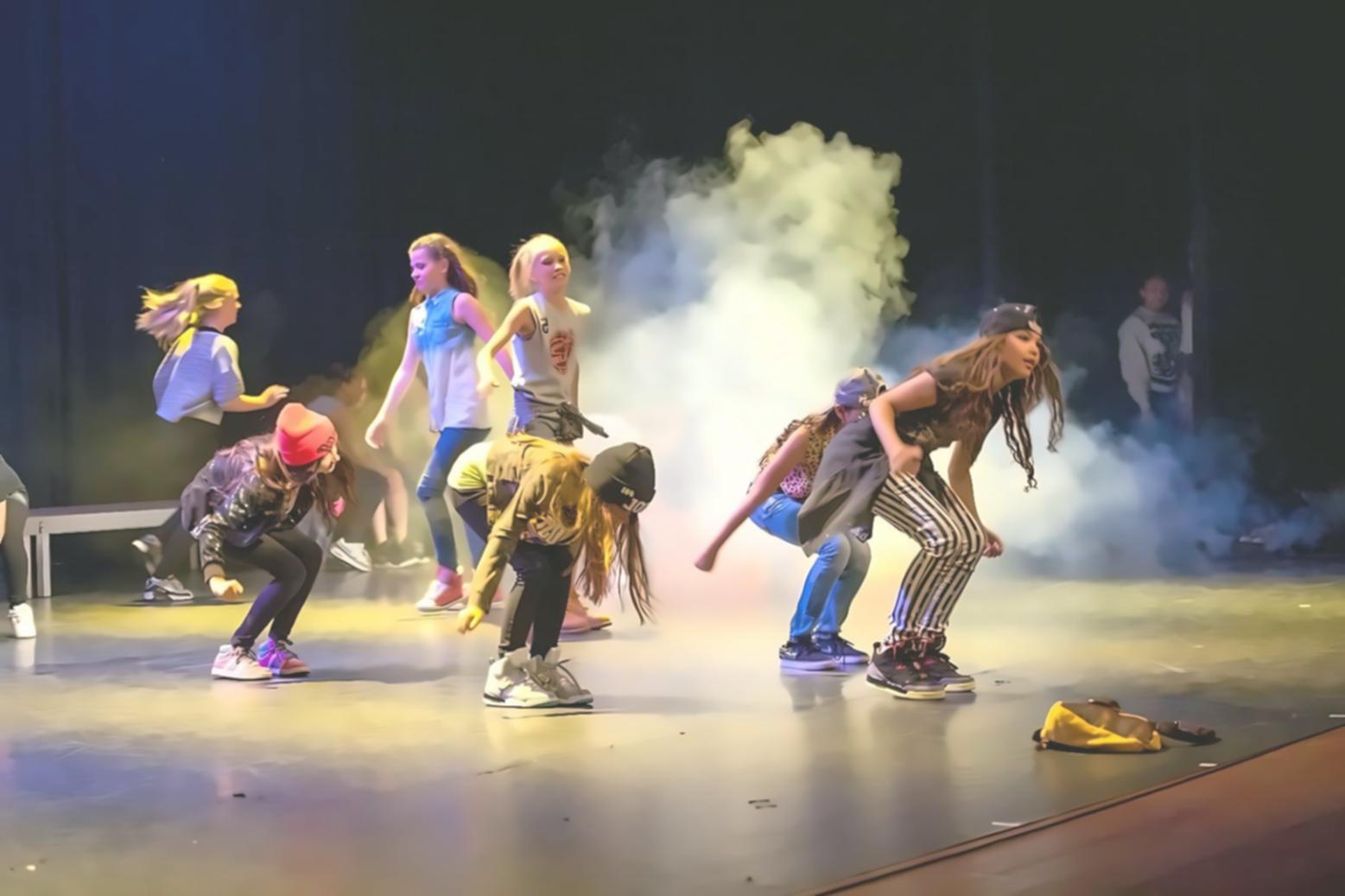 Session de danse aérobique en cours avec participants actifs